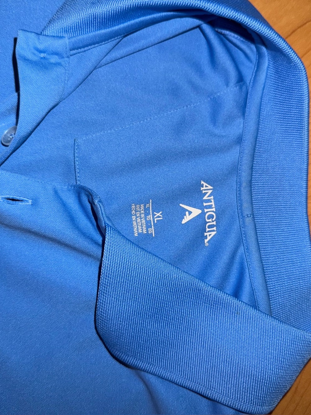 Antigua Men’s Blue Polo Shirt WITH pro amateur tour embroidery